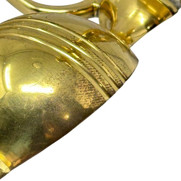 Vintage Brass Double Arm Wall Candle Holder MCM Hollywood Regency Decor 12 Inch - Picture 8 of 16